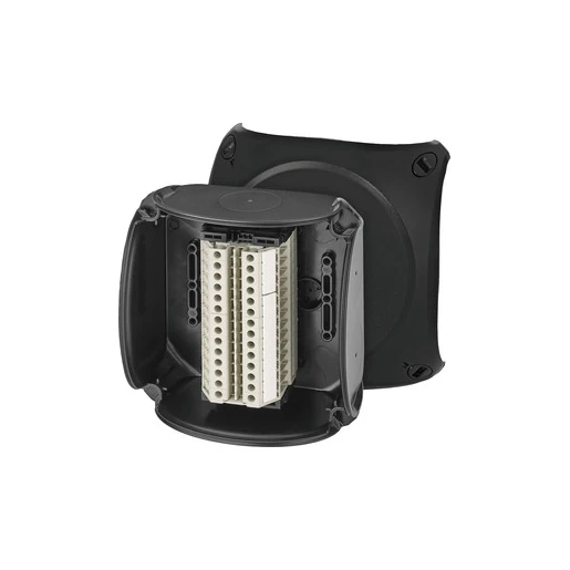 Hensel Ex-Kabeldoos IP66 met 14x Rijgklem 1,5-6mm² Ex-zones 2 en 22 Zwart