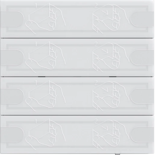 Gira TS4 KNX tastsensensor komfort KNX 4-voudig wit inbouw IP21 5004003