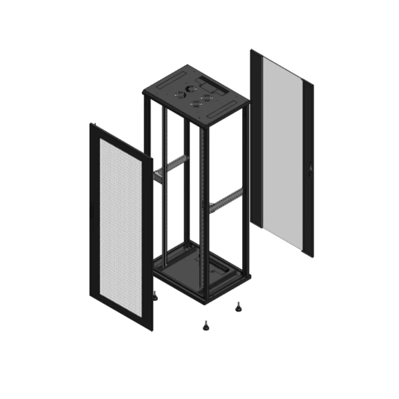Gigamedia Vloer patchkast AV enkel PER AR enkel VER EX 19" 42HE 800x600mm Zwart GGM 704286PPSPVSEX