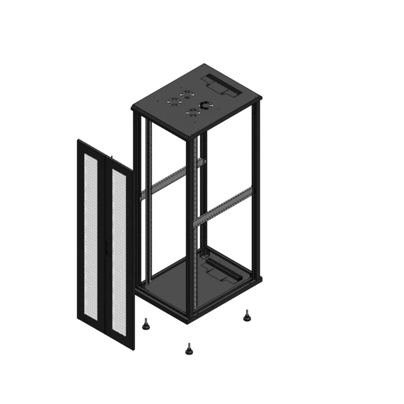 Gigamedia Vloer patchkast AV dubbel PER SP EX 19" 36HE 600x800mm Zwart GGM 703668PPDSPEX