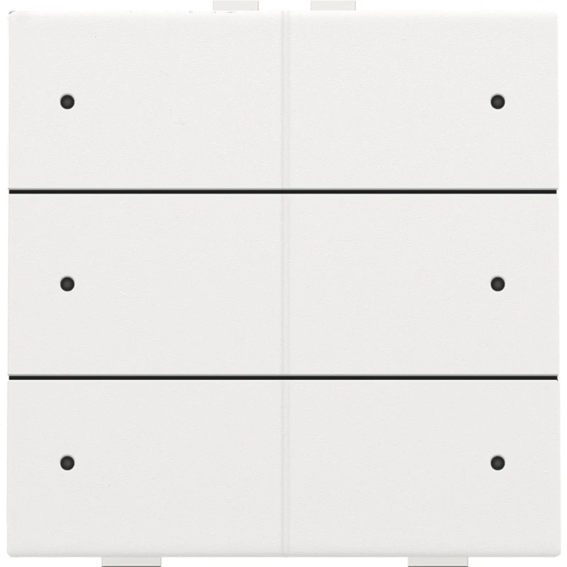 Niko Drukknop met led en comfortsensoren Home Control 6-voudig wit inbouw RAL 9016 154-52206