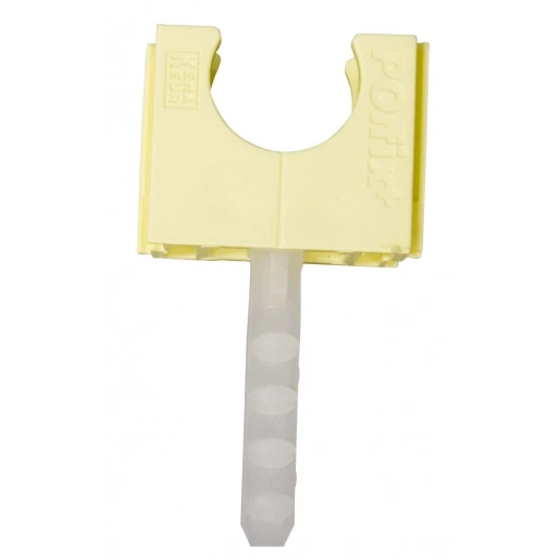 Pipelife Polfix pvc kabelbuisklem met plug 19mm creme