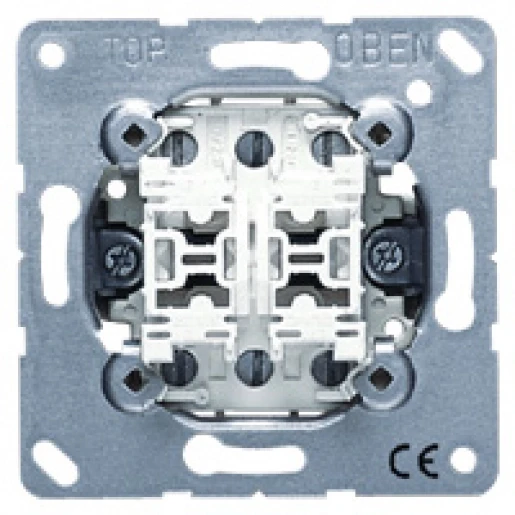 Jung LS range impulsdrukker 2x2 maakcontact + nulstand inbouw serie drukcontact Wip 532-4U