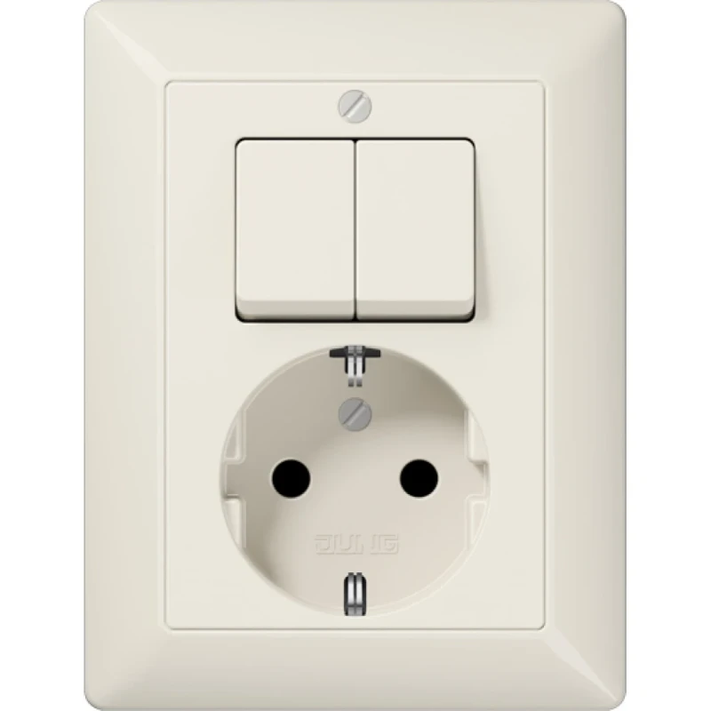 Jung AS range combinatie wandcontactdoos + ra inbouw wit IP20 AS5575EUWW
