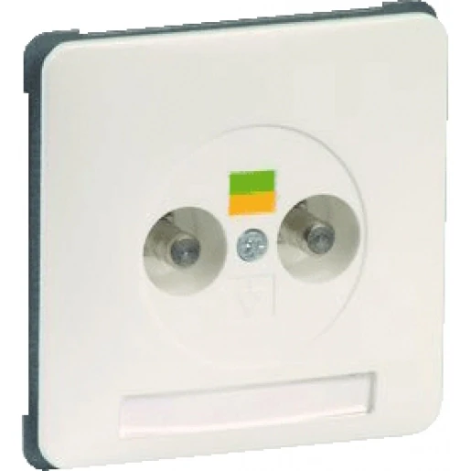 Peha standaard veiligheid aardingssysteem tekstveld 2 contactstiften contactdoos 2-voudig inbouw Glanzend wit 00427931