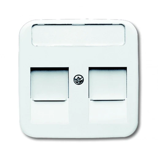 ABB Busch-Jaeger Reflex SI Centraalplaat Modular-Jack Centraalplaat 2 connectoren Met label wit 2CKA001753A8030