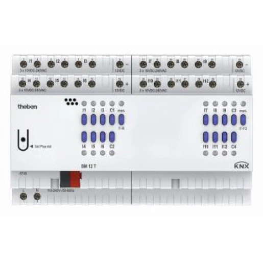 Theben Binaire ingang bussysteem 12-voudig 8 - 250V AC/DC KNX DIN-rail 4940235