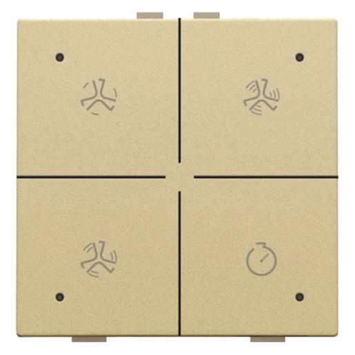 Niko Home Control Bediening ventilatie 4-voudig goud inbouw IP20 221-52054