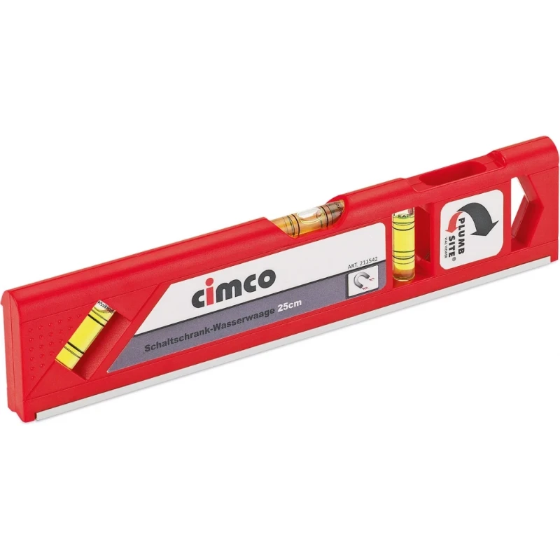 Cimco Waterpas 250mm 3 libellen Kunststof 211542
