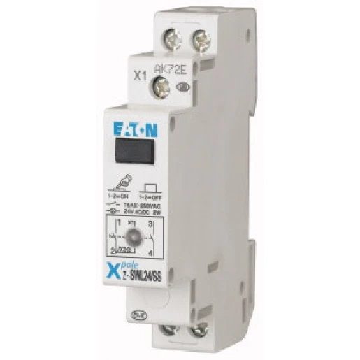 Eaton SCHAKELAAR Z 250VAC 16 A CONTACTEN 2M SIGNAALLAMP BREEDTE 1TE