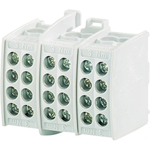 Hensel Verbindingsklem DIN-rail 1,5-25 mm² 3 polig Grijs