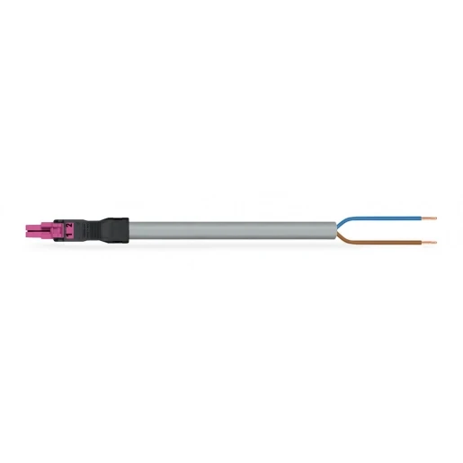 Wago Serie 891 Patchkabel gebouwinstallatie 2p Contrastekker (female) Vrij kabeluiteinde 5000mm