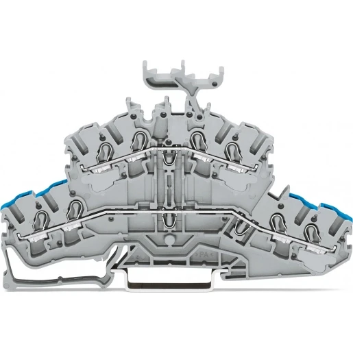 Wago Serie 2002 Verbindingsrijgklem 0,75-4mm² eendr. 0,25-2,5mm² meerdr. Grijs