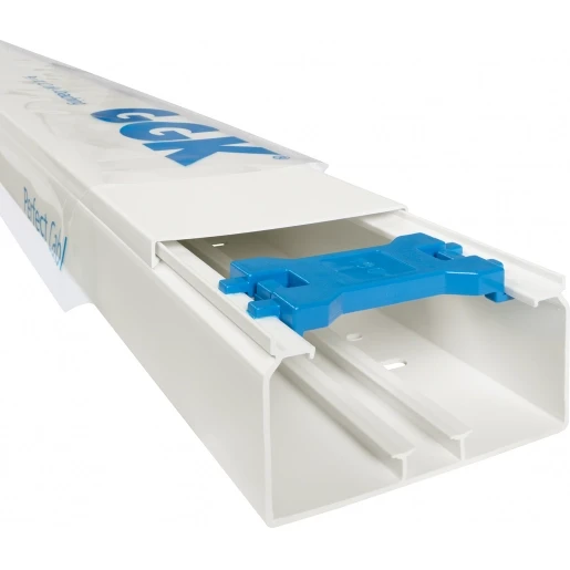 GGK LFG kabelkanaal 2000x90x60mm PVC Bodemperforatie met deksel RAL 9001 Z1020G