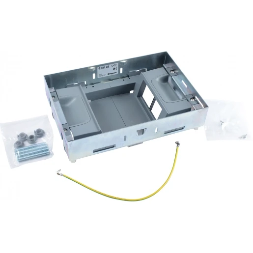 Legrand IK-4 inbouwframe met lege verticale inbouwunits 2x4 markeerrand 6 inbouwelementen 088123