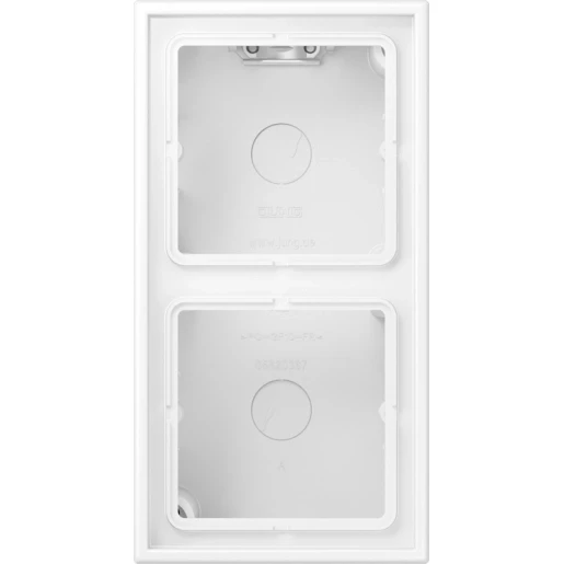 Jung LS range opbouwkap gesloten ls990 2-voudig wit Horizontaal en verticaal LS582AWWM