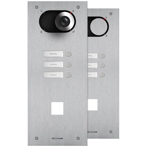 Comelit Switch Deurbelpaneel simplekey uitsparing 3 beltoetsen RVS IP54 Inbouw (stucwerk) IX0103CO