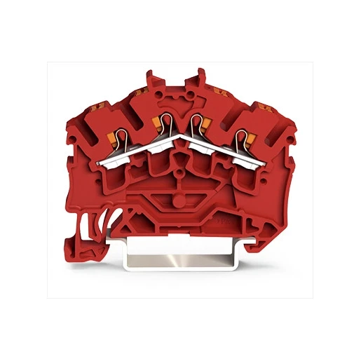 Wago SERIE 2202 Verbindingsrijgklem 0,75-4mm² eendr. 0,25-2,5mm² meerdr. Rood