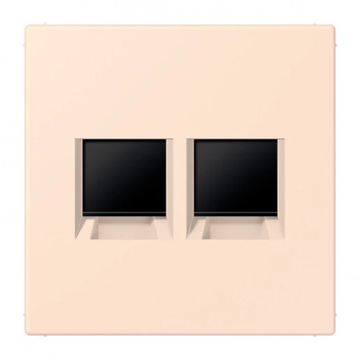 Jung LS range Afdekking centraalplaat AMP Radiall LC32082 Modular-Jack 2 connectoren Zonder label LC1969-2WE226