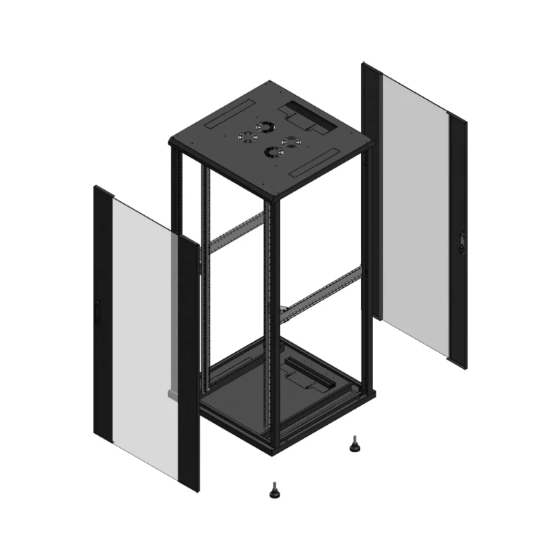 Gigamedia Vloer patchkast AV enkel VER AR enkel VER EX 19" 36HE 800x800mm Zwart GGM 703688PVSPVSEX
