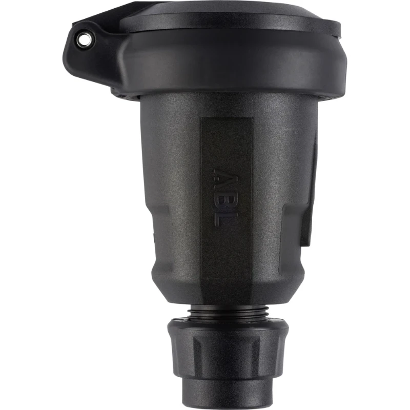 ABL Hightech koppeling SCHUKO Elamid zwart zelfsl.Klapdeksel IP54