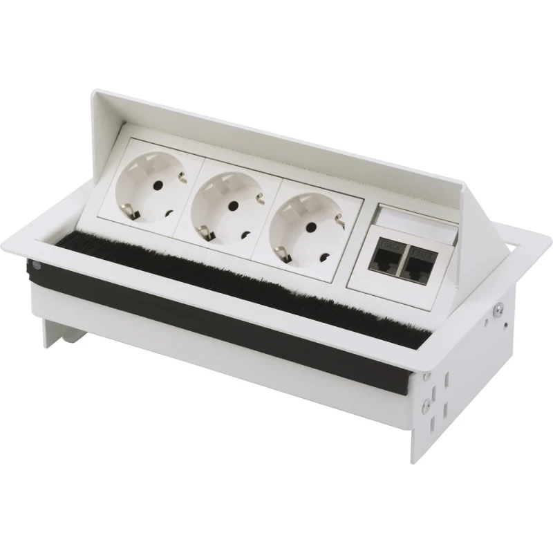 OCS Rhodos 3x 230V RA + 2x Cat6U 1m GST wit