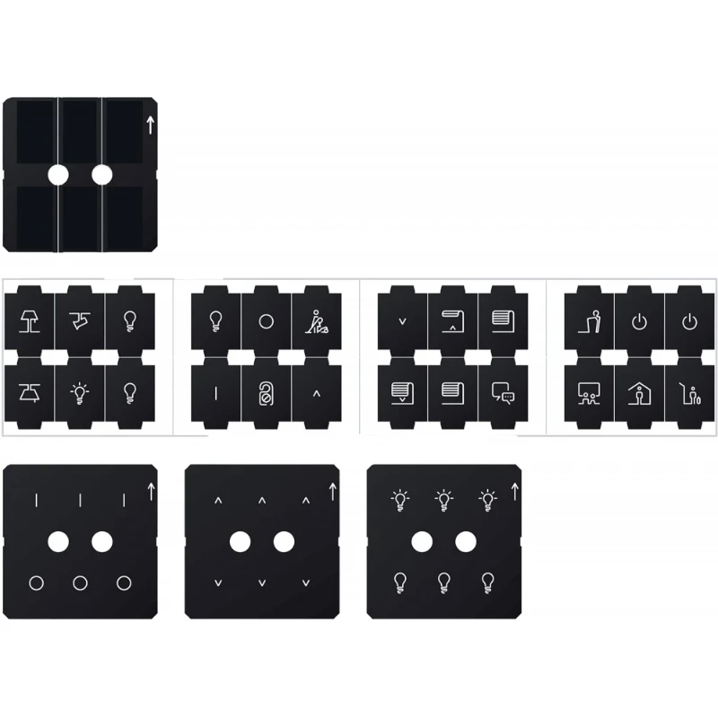 Merten SpaceLogic KNX folie set knx drukknop Diverse symbolen MTN6270-0011