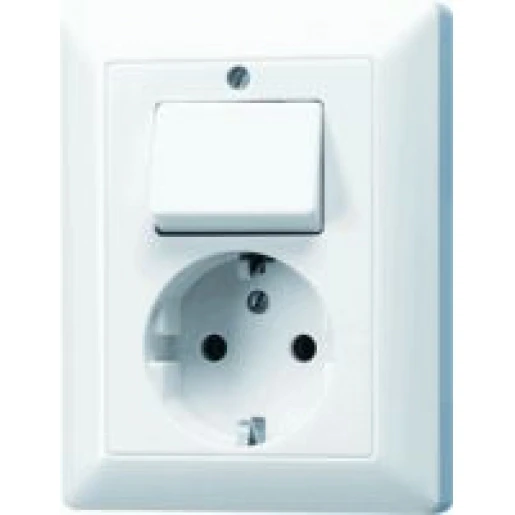 Jung AS range combinatie wandcontactdoos as500 + ra wissel inbouw wit IP20 AS5576EUWW