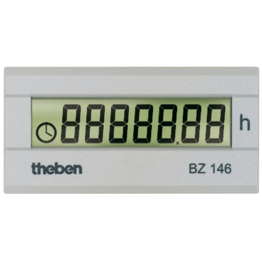 Theben digitale bedrijfsurenteller 24x48 mm frontplaat