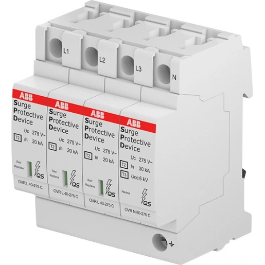 ABB Overspanningsbeveiliging type 2 3p+n cardridge vervangbaar