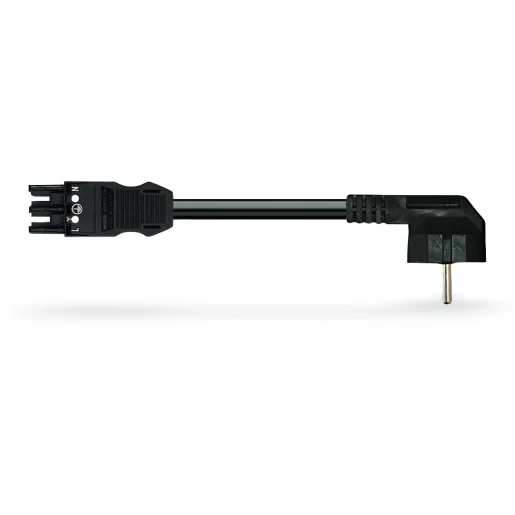 Wago Serie 771 Patchkabel gebouwinstallatie 3p Contrastekker (female) Netstekker 1000mm