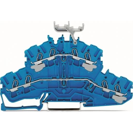 Wago Serie 2002 Verbindingsrijgklem 0,75-4mm² eendr. 0,25-2,5mm² meerdr. Blauw