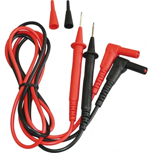 Kyoritsu SET MEETSNOEREN MET 2MM PENNEN HAAKS (ZWART/ROOD) PVC