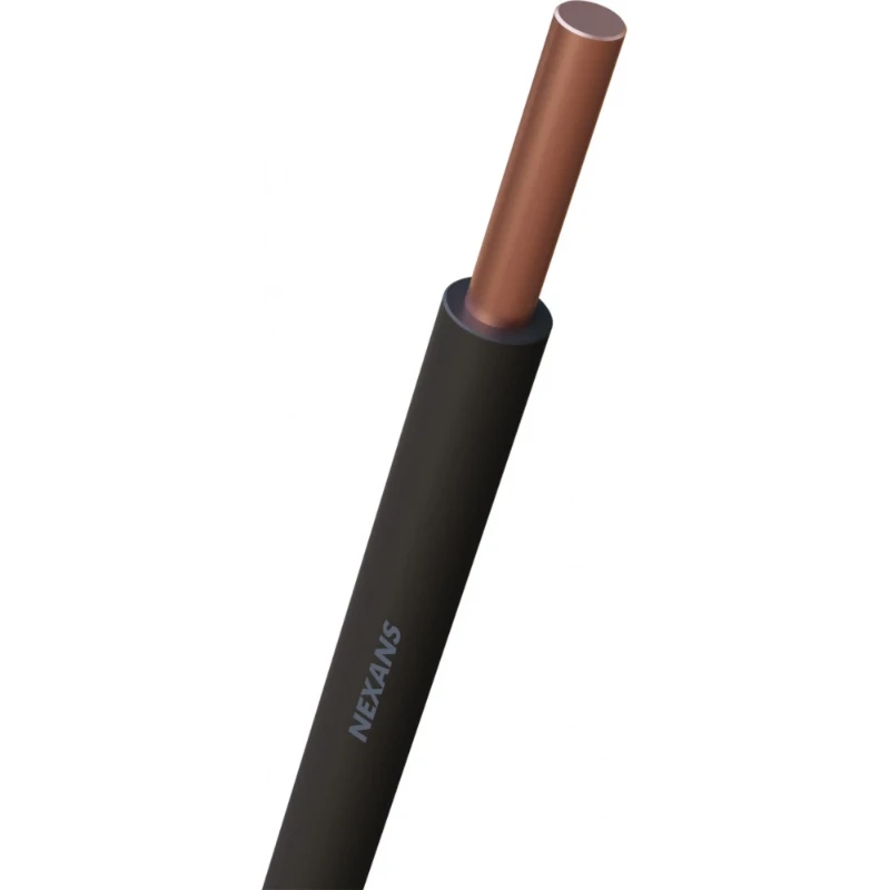 Nexans H07Z1-U Cca Installatiedraad 6mm² zwart 100M 10540474
