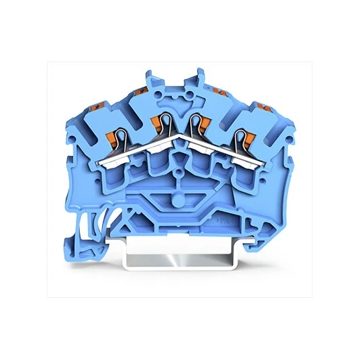 Wago SERIE 2202 Verbindingsrijgklem 0,75-4mm² eendr. 0,25-2,5mm² meerdr. Blauw