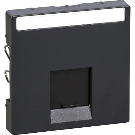 Merten onderdeel/ centraalplaat UAE/IAE Centraalplaat 1 connector Met label antraciet MTN465814
