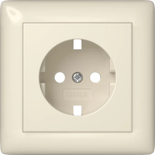 Gira System 55 wandcontactdoos ra afdekkingsplaat crème wit 492901
