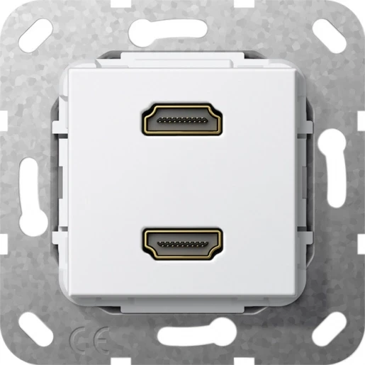 Gira Non-Design koppeling HDMI Basiselement met centrale afdekplaat Zonder label 567103