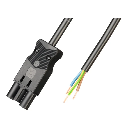Adels Aansluitsnoer male 3-polig 1,5 mm2 50 cm. zwart B2ca