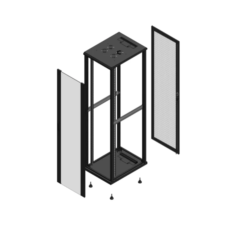 Gigamedia Vloer patchkast AV enkel VER AR enkel PER EX 19" 47HE 600x800mm Zwart GGM 704768PVSPPSEX