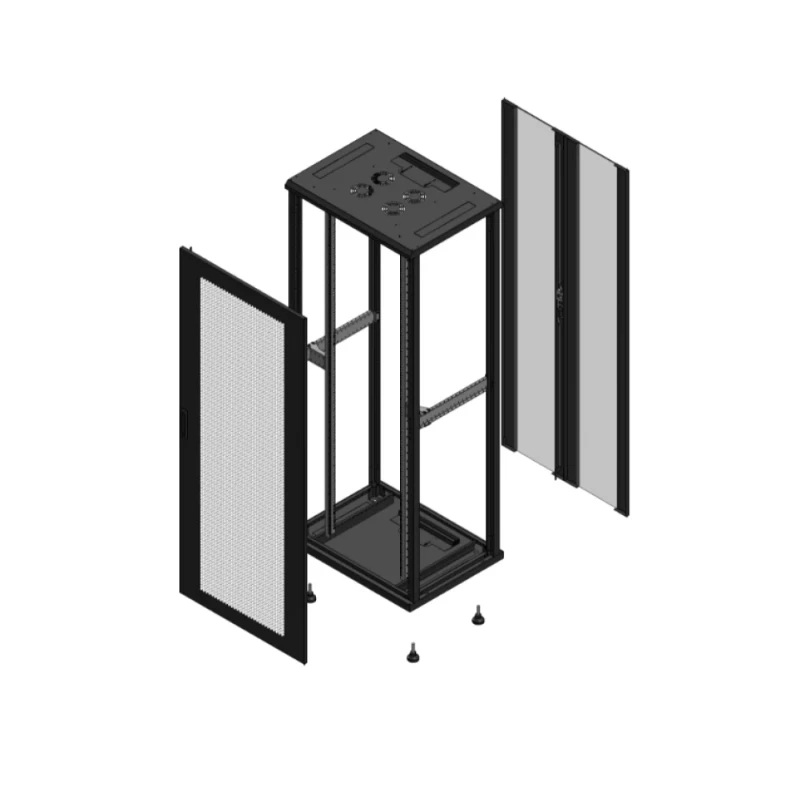 Gigamedia Vloer patchkast AV enkel PER AR dubbel VER EX 19" 42HE 800x600mm Zwart GGM 704286PPSPVDEX