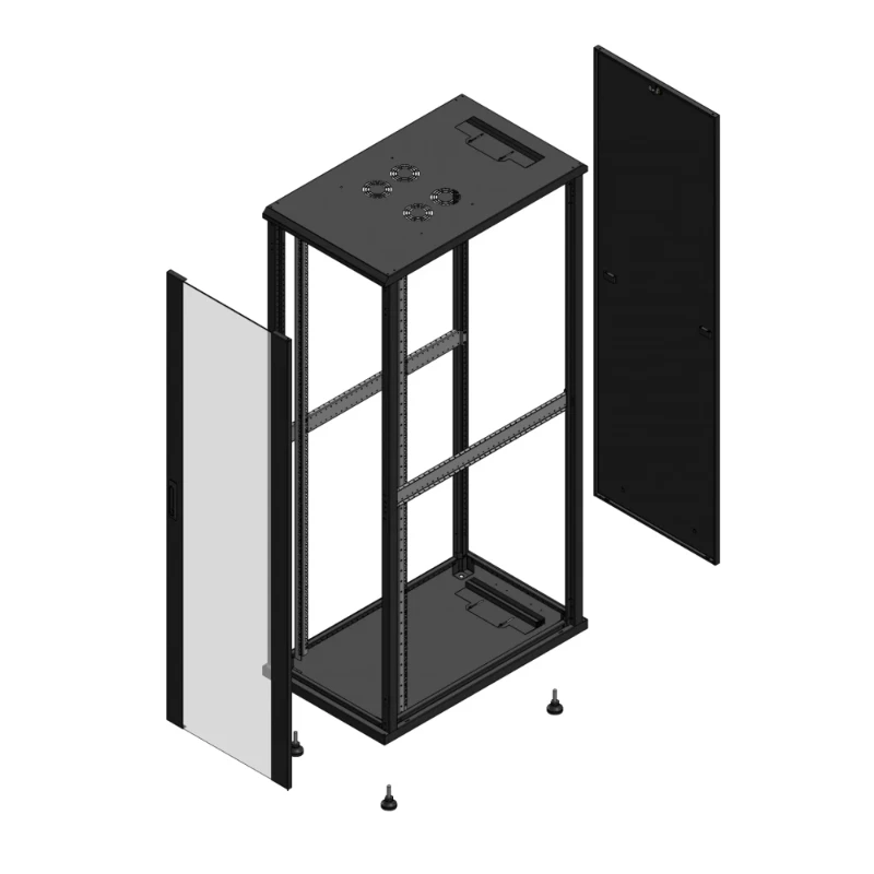 Gigamedia Vloer patchkast AV enkel VER PAR EX 19" 42HE 600x1000mm Zwart GGM 7042610PVSPAREX
