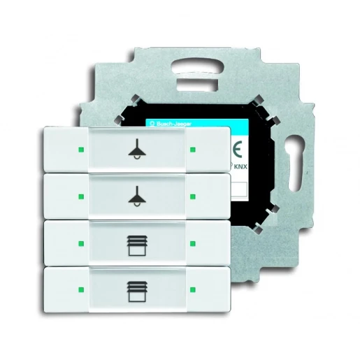 ABB Busch-Jaeger KNX, Future, Solo, Axcent, Carat Tastsensor KNX 8-voudig wit IP20 RAL 9016 2CKA006117A0199