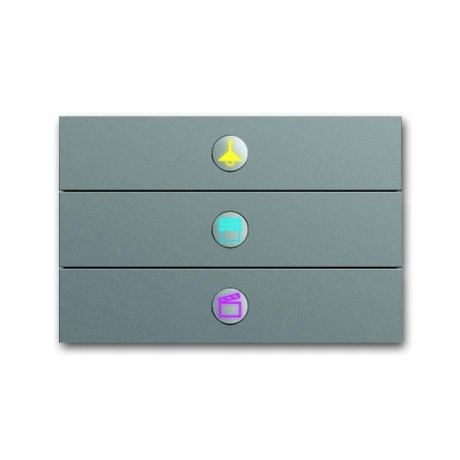 ABB Busch-Jaeger Pure stainless steel Tastsensor KNX 3-voudig RVS IP20 2CKA006310A0118