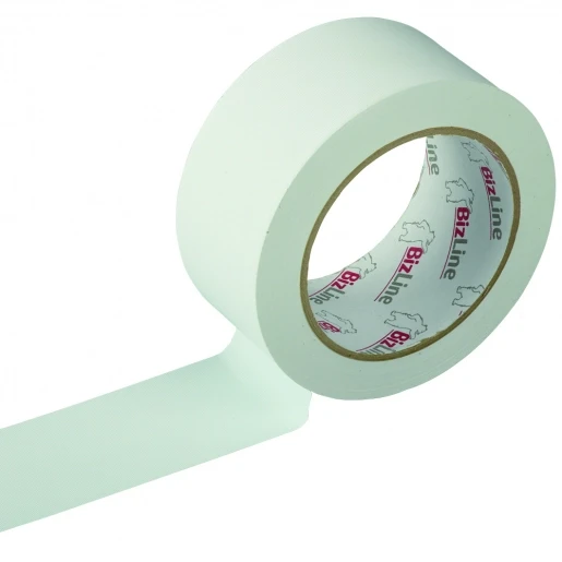 Bizline zelfklevende tape 50mmx33m PVC Wit