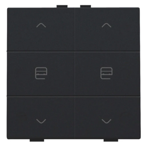 Niko Home Control Bediening motorsturing 6-voudig zwart inbouw IP20 RAL 9005 161-51036