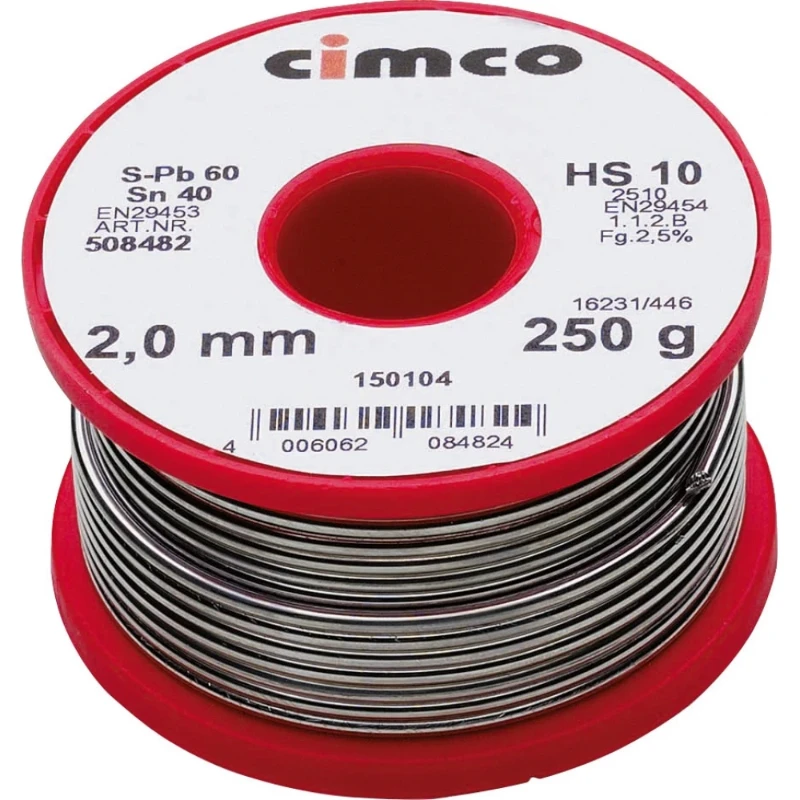 Cimco Soldeertin 40% 250g 2mm 150104