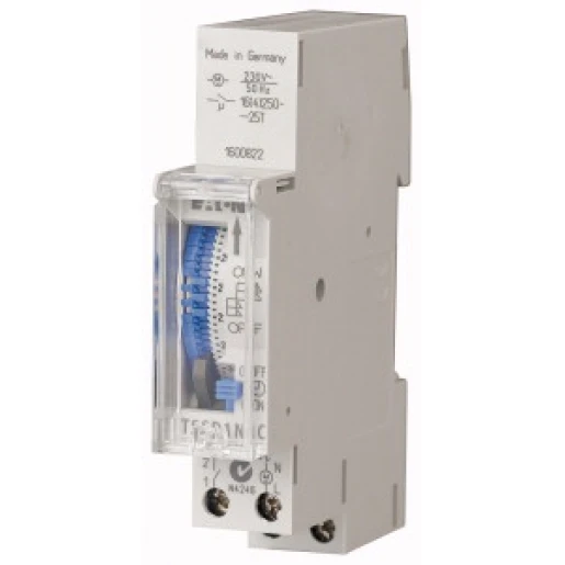 Eaton xPole tijdschakelklok analoog modulair paneelbouw AC DIN-rail 16A 230V 1 kanaal 167389