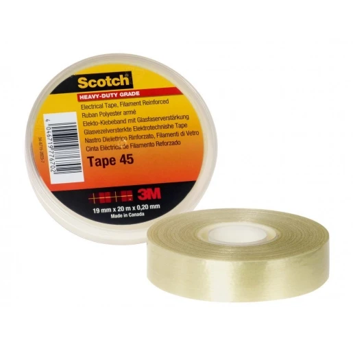 3M scotch glasvezelversterkt tape 45 zwart 19 mmx20 m