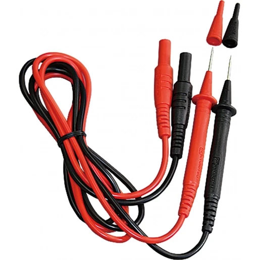Kyoritsu SET MEETSNOEREN MET 2MM PENNEN (ROOD/ZWART) RECHT PVC
